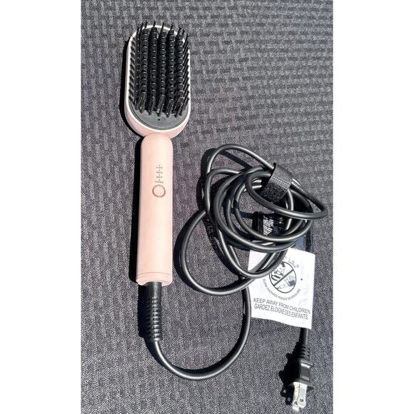 L'ange Hair Mane Pass 2-In-1 Heated Straightening Brush Blush Color - Picture 1 of 4
